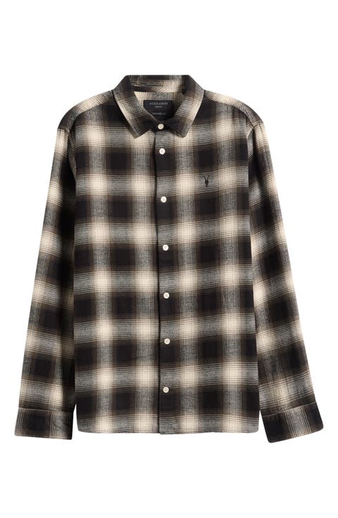 Baseline Shadow Check Cotton Button-Up Shirt