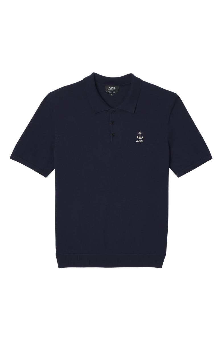 A.P.C. Octave Cotton Polo, Alternate, color, Iak Dark Navy