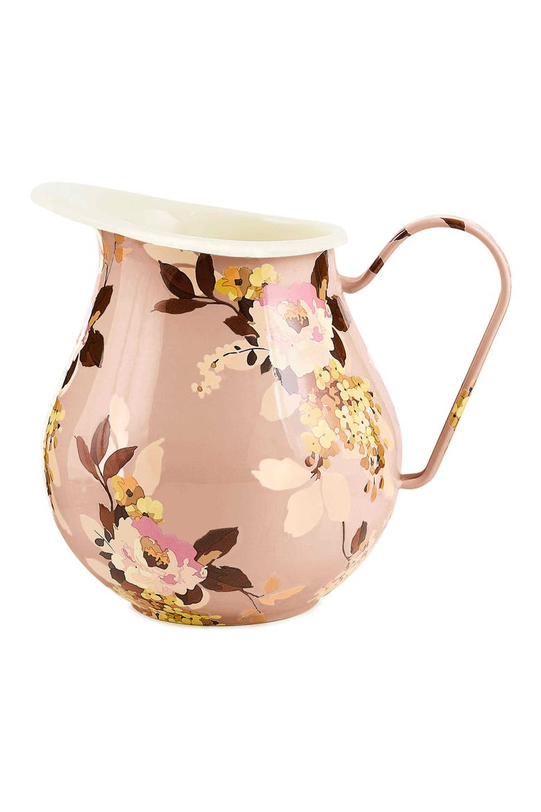 Wild Rose Mauve Enameled Steel 2-Quart Pitcher, Main, color, MAUVE