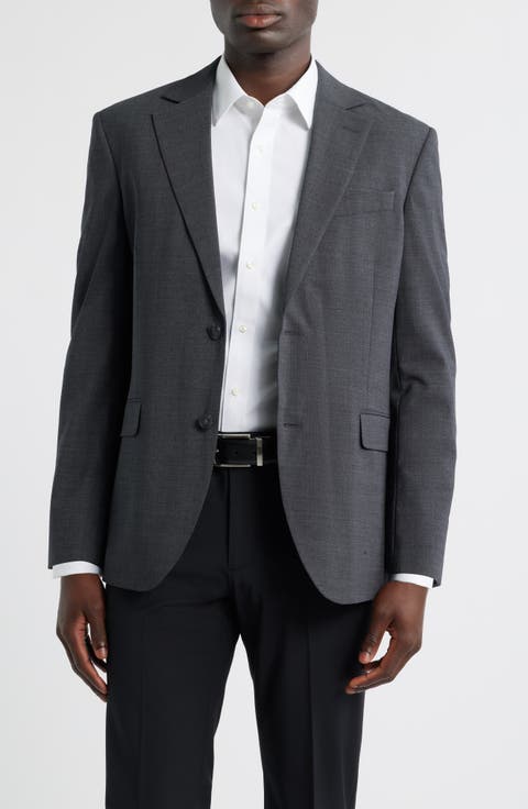 Henrik Trim Fit Solid Stretch Wool Suit Jacket (Regular, Big & Tall)