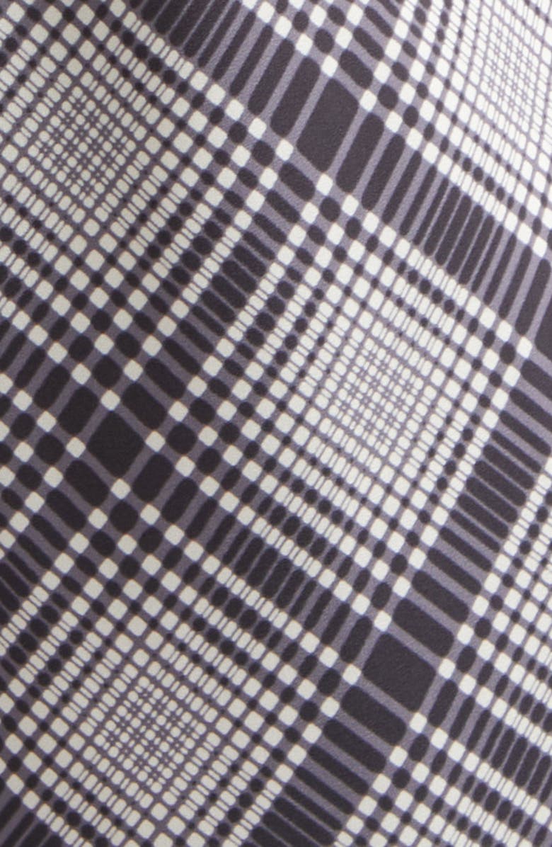 Derek Lam 10 Crosby Adelita Lattice Print Midi Dress, Alternate, color, Black/ Shark/ Ecru