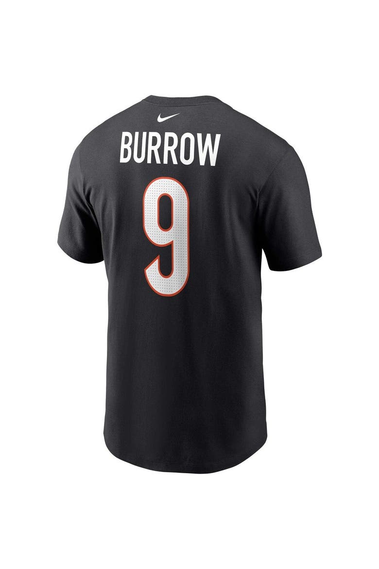 Men's Nike Joe Burrow Black Cincinnati Bengals Player Name & Number T-Shirt, Alternate, color, Black