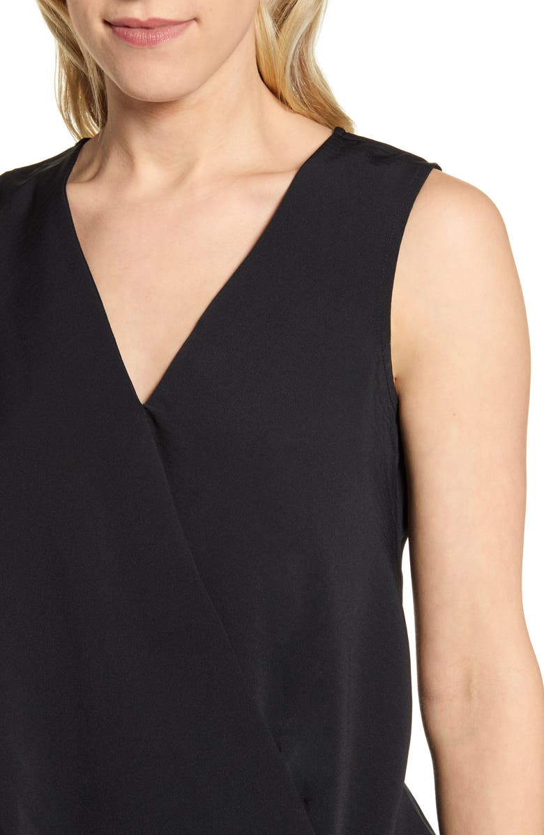 Bobeau Mira Surplice Tank Top, Alternate, color, 