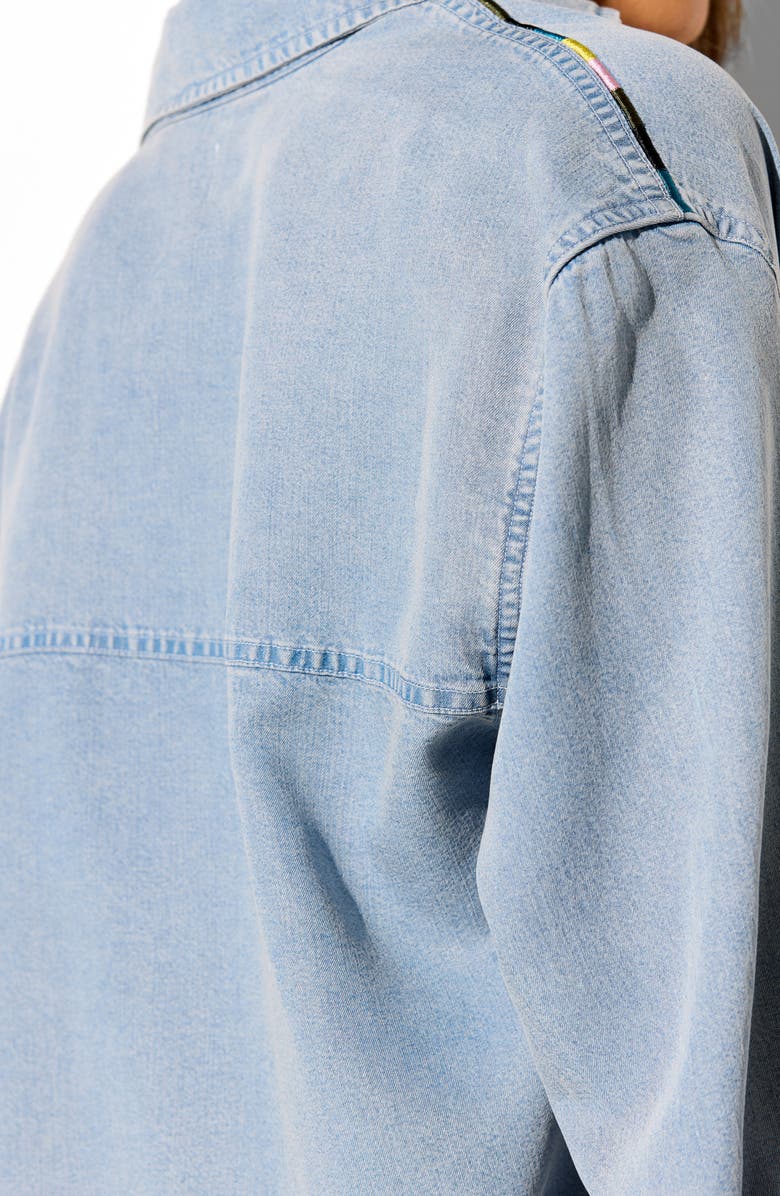 Spiritual Gangster Solstice Chambray Button-Up Shirt, Alternate, color, Sunbleached Chambray