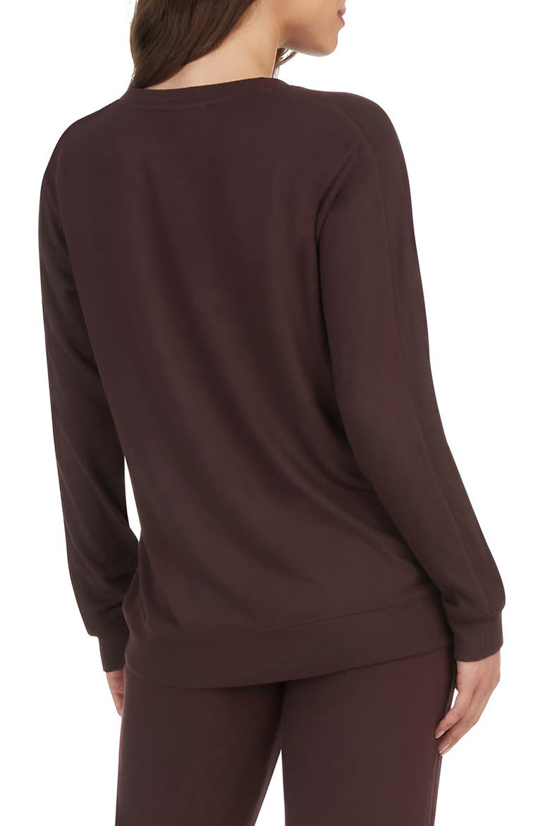 Crewneck Sweatshirt & Pants Set, Alternate, color, HEATHER WINE