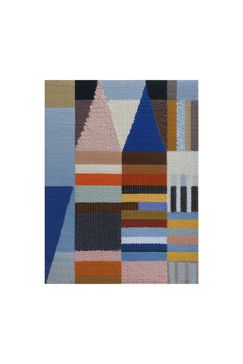 Woven Perspectives No. 04 Geometric Abstract Art Print, Main, color, Black Frame - 12x16