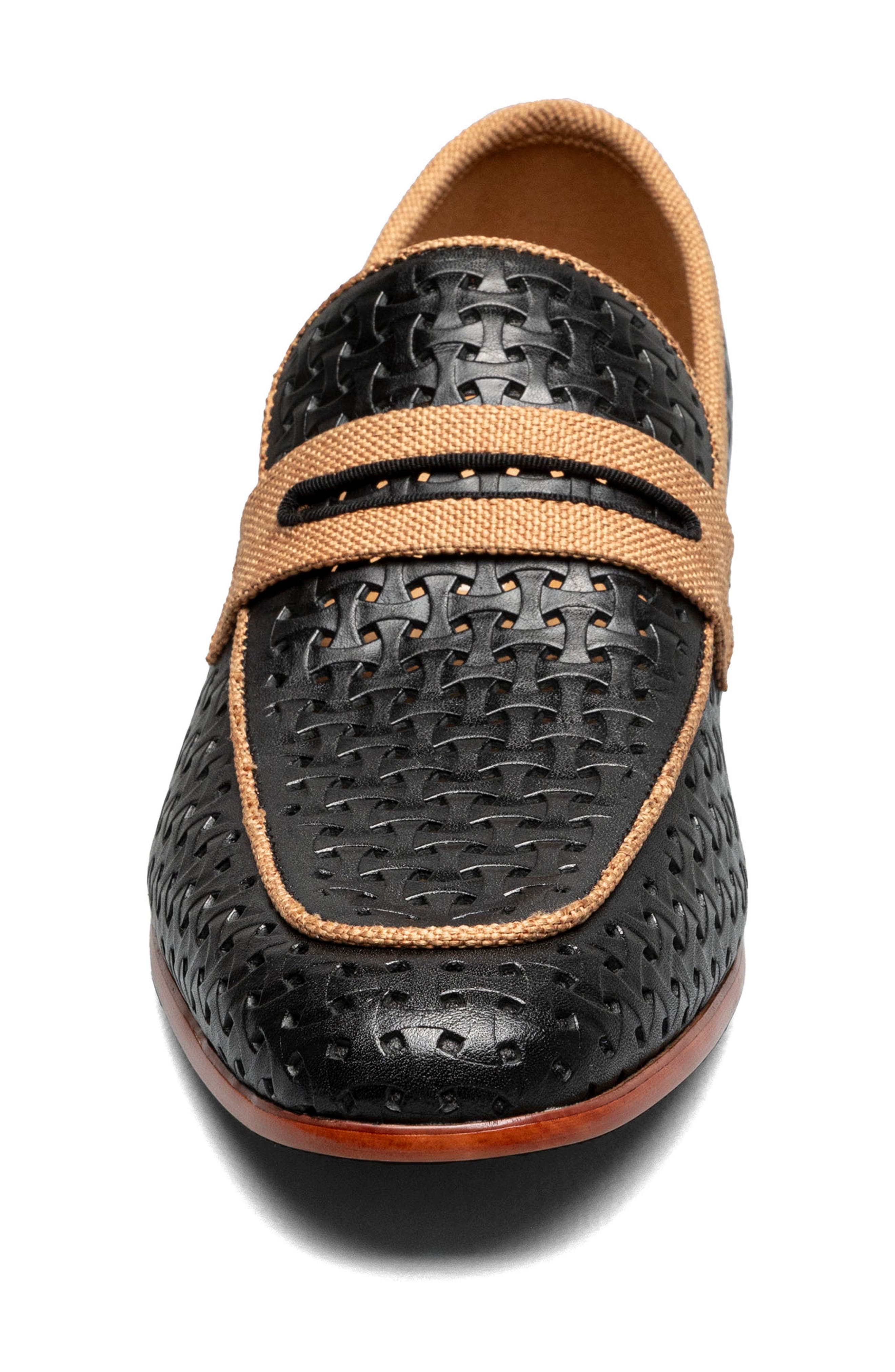 Stacy Adams Winstead Saddle Penny Loafer, Alternate, color, Black