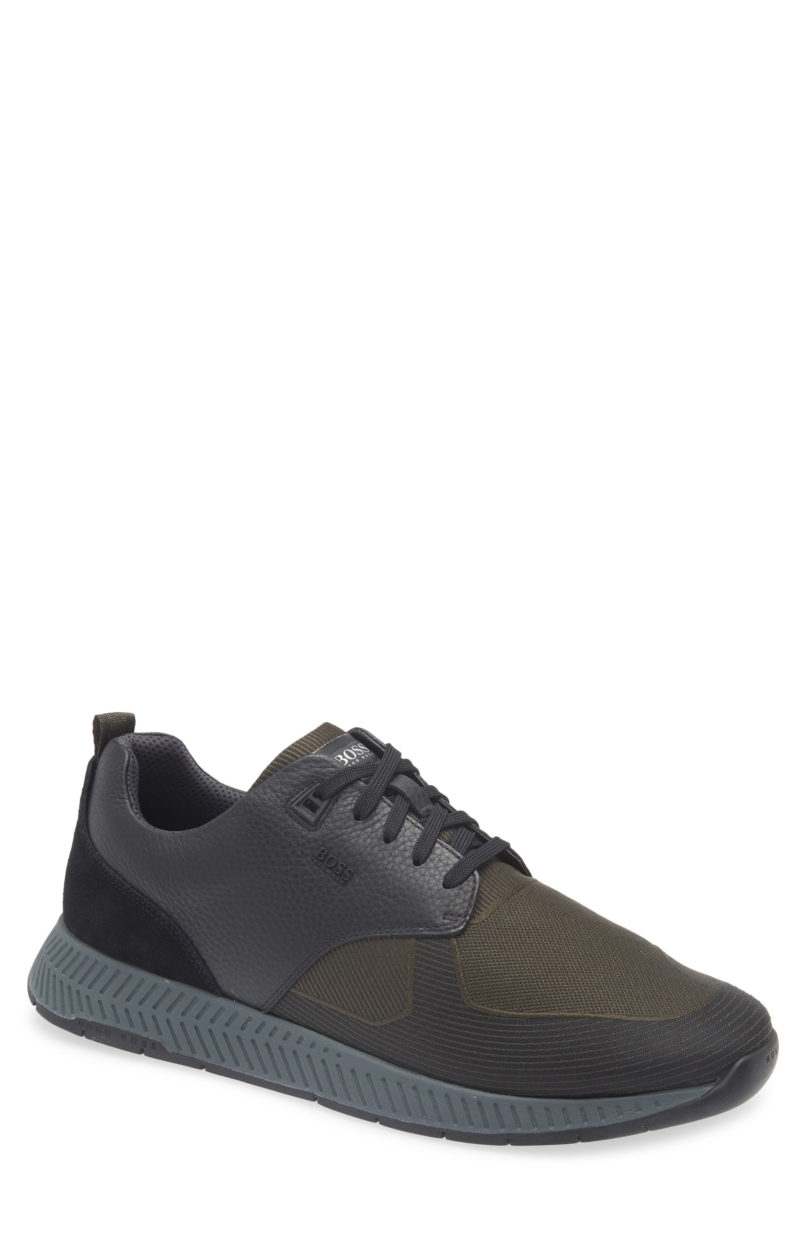 BOSS Titanium Runn Sneaker, Main, color, Dark Green