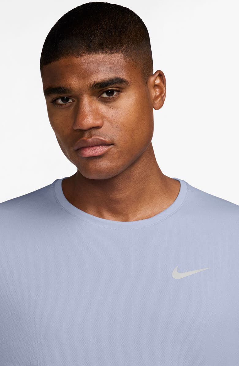 Nike Dri-FIT UV Miler Short Sleeve Running Top, Alternate, color, Ghost/ Reflective Silver