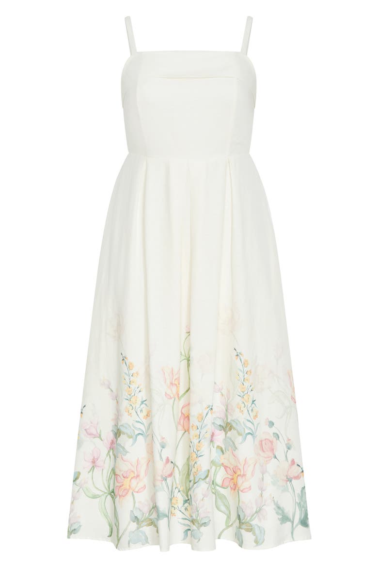 Fleur Linen Blend Sundress, Alternate, color, ROMANTIC GARDEN