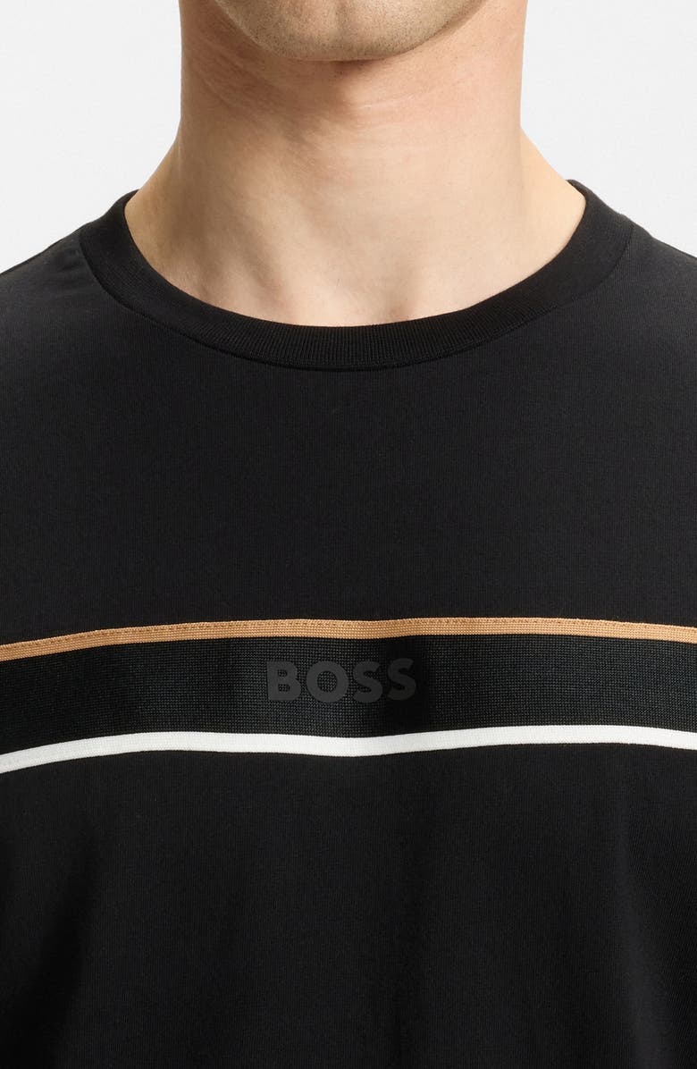 BOSS Iconic Stripe T-Shirt, Alternate, color, Black