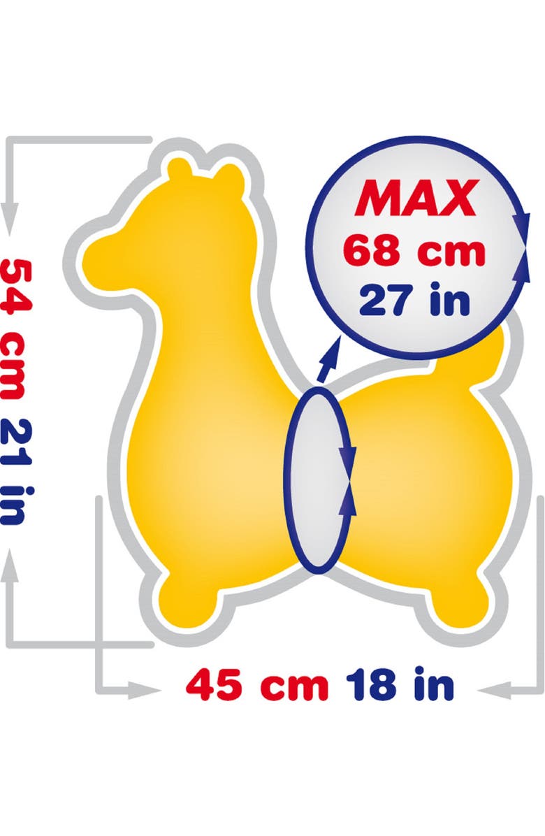 Gymnic GYFFY the Giraffe w/Pump, Alternate, color, Yellow