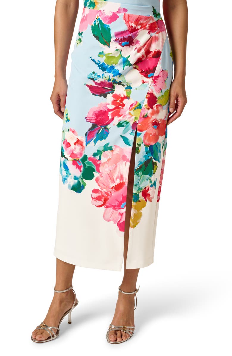 Adrianna Papell One-Shoulder Border Gown, Alternate, color, 