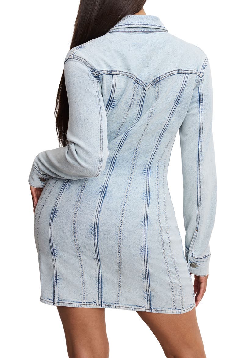 Dolly Denim Corset Dress, Alternate, color, INDIGO1022
