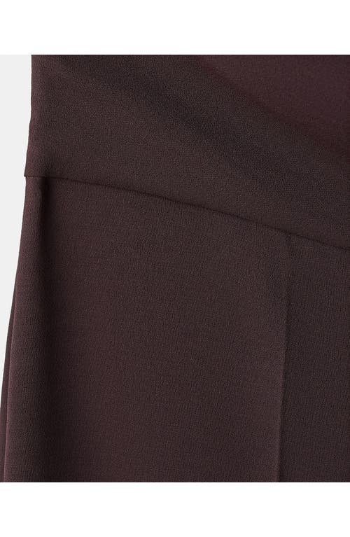 Mango Asymmetric Wide Leg Jumpsuit In Brown