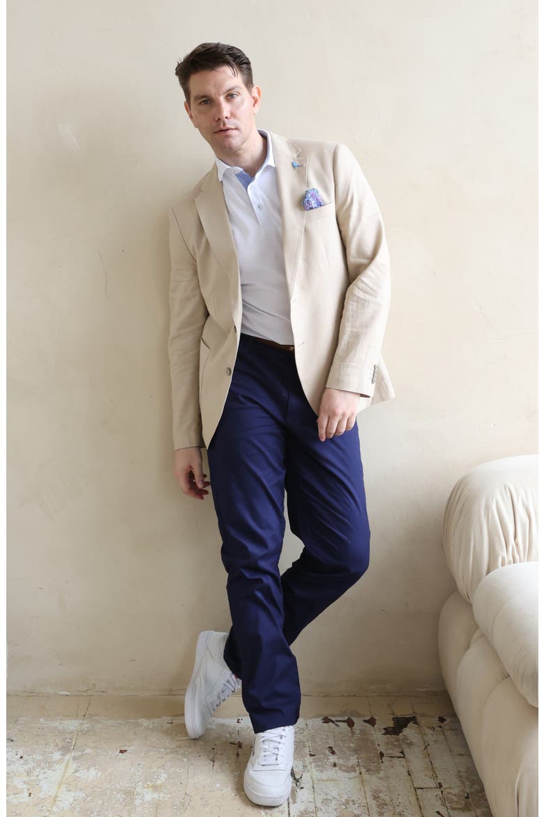 Stretch Cotton Chino Pants, Alternate, color, NAVY