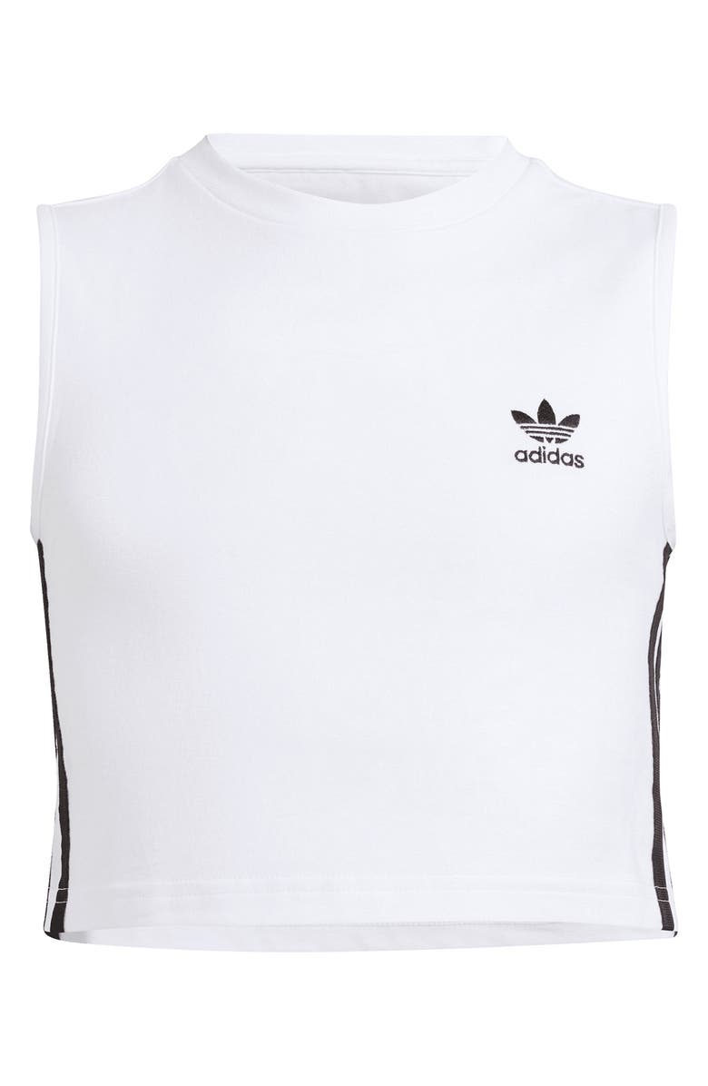 adidas Kids' 3-Stripes Crop Tank, Main, color, 