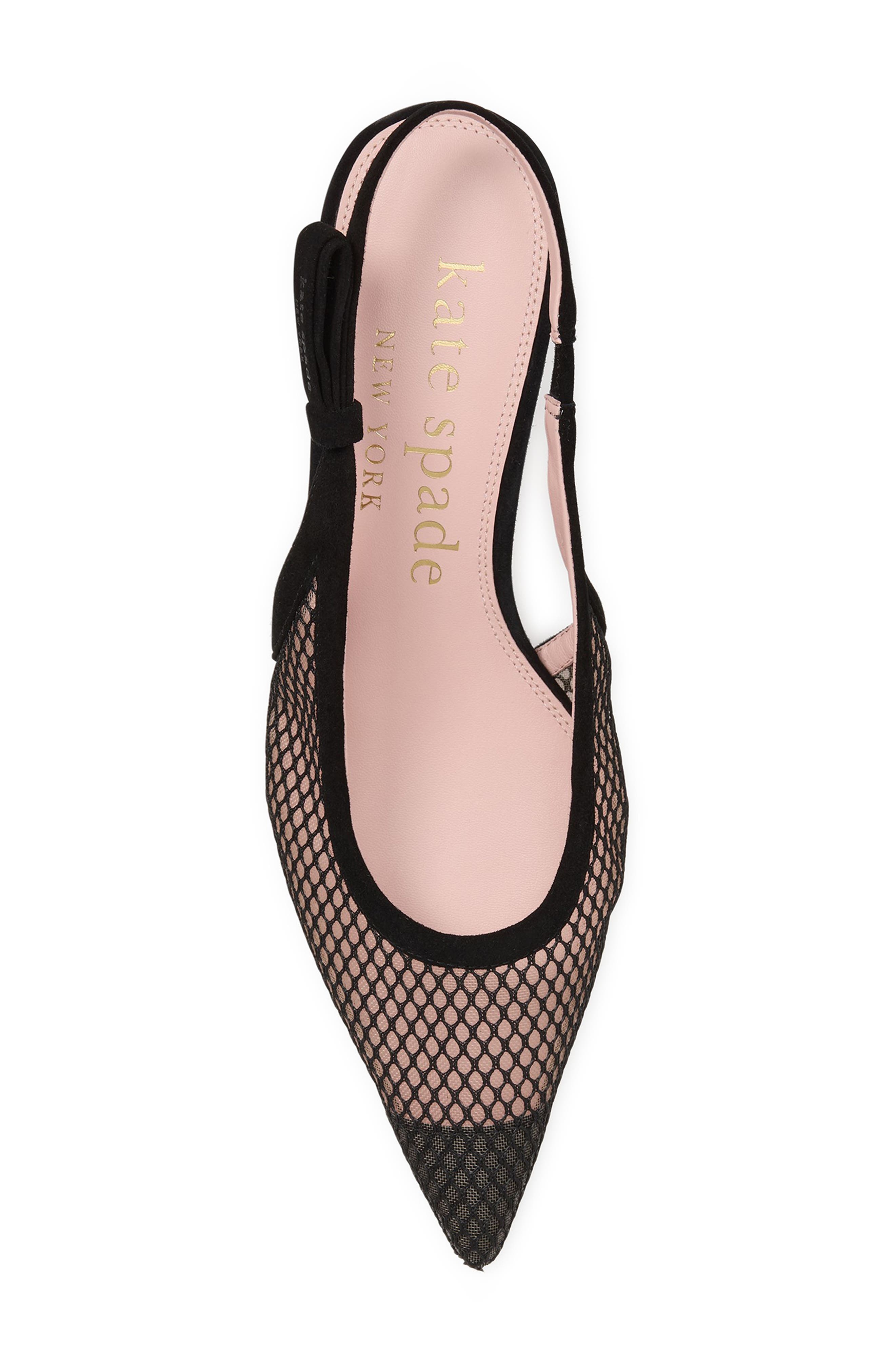 Kate Spade New York riley slingback cap toe kitten heel pump, Alternate, color, 