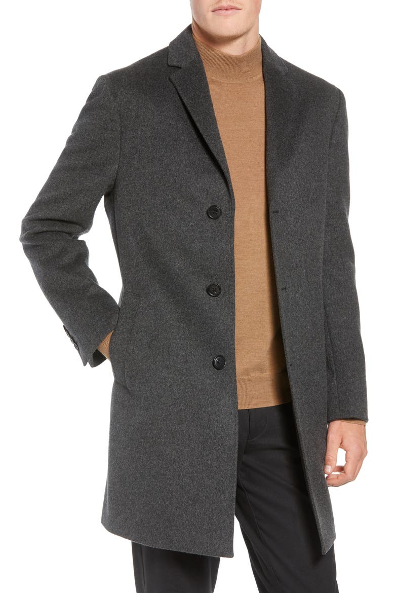 Mason Wool & Cashmere Overcoat, Main, color, CHARCOAL
