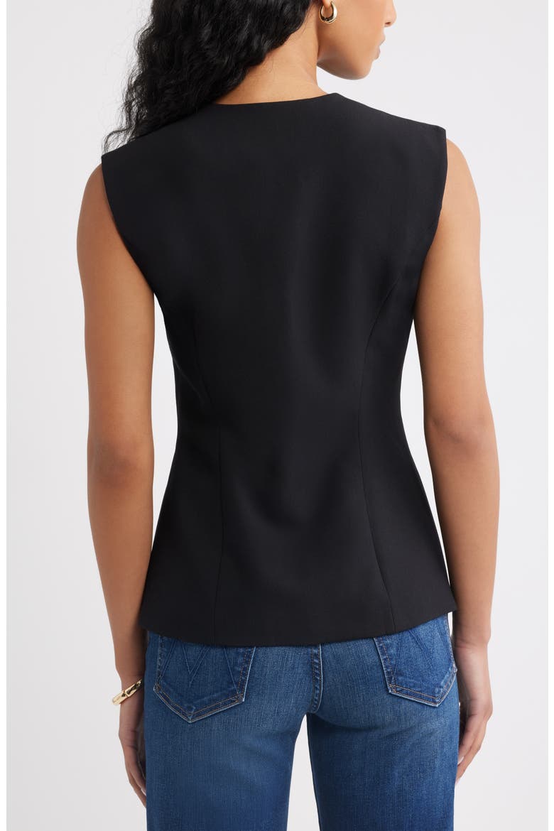 The Icon Crewneck Vest, Alternate, color, BLACK