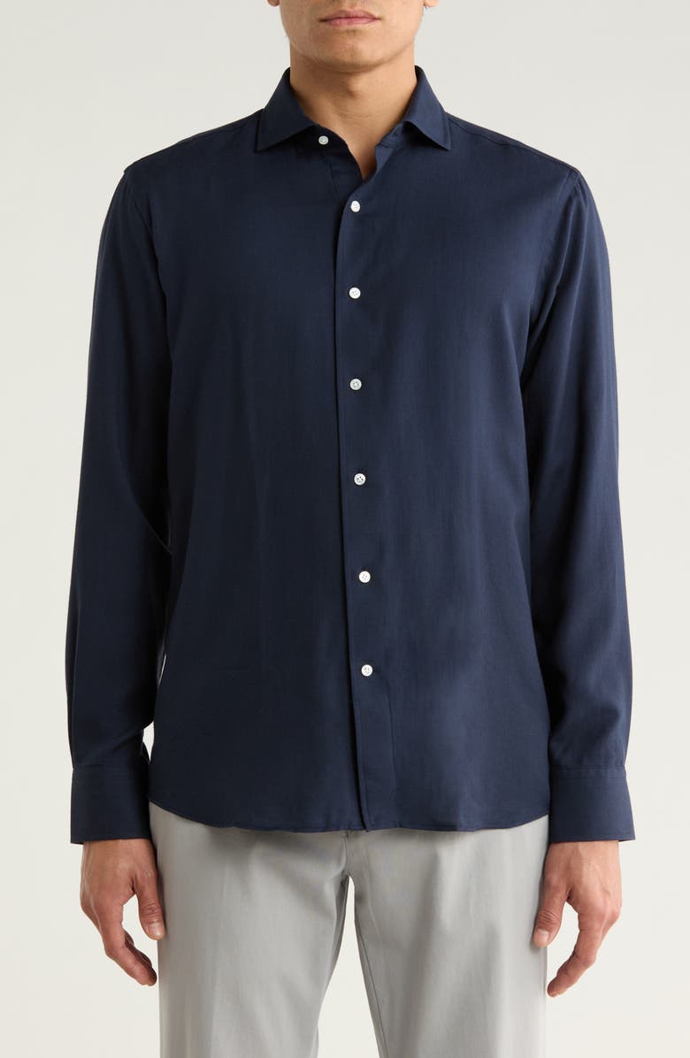 Peter Millar Amble Sport Shirt, Main, color, Navy
