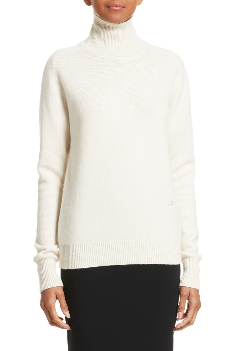 Victoria Beckham Cashmere Turtleneck Sweater, Main, color, 