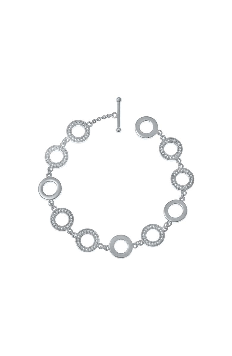 Lucy Quartermaine Art Deco Halo Bracelet, Main, color, Sterling Silver