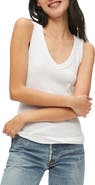 Michael Stars Maya Cotton V-Neck Tank