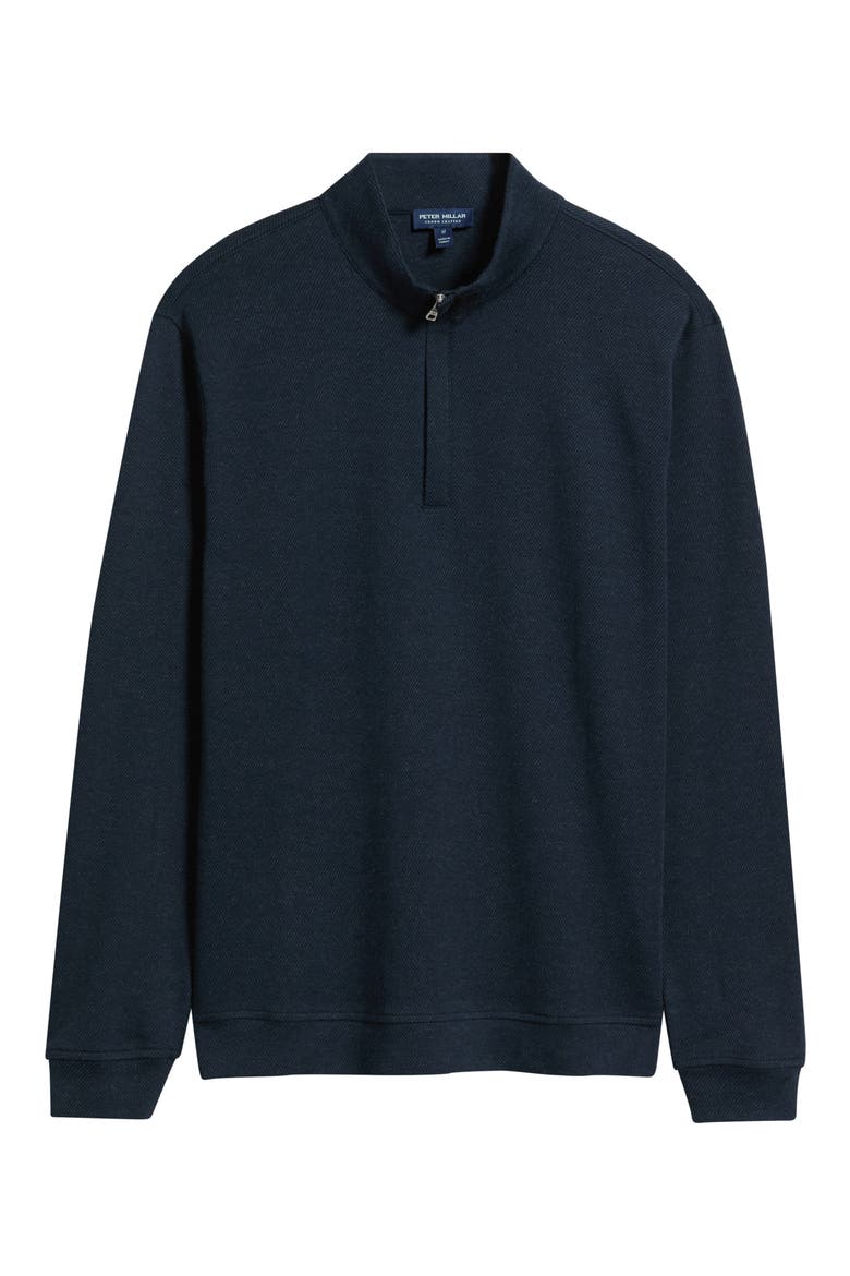 Grant Cotton & Cashmere Quarter Zip Sweater, Alternate, color, NAVY