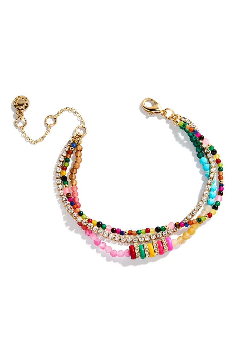 Rowan Semiprecious Stone Layered Bracelet, Main, color, PINK MULTI