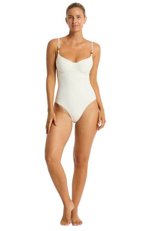 Sea Level Caracus Balconette Underwire One-piece Swimsuit In Coconut