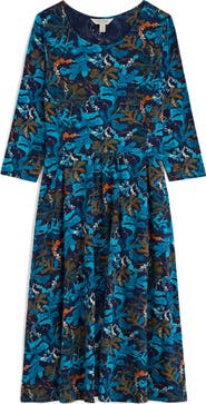 Seasalt Cornwall April Printed Stretch Organic Cotton Dress