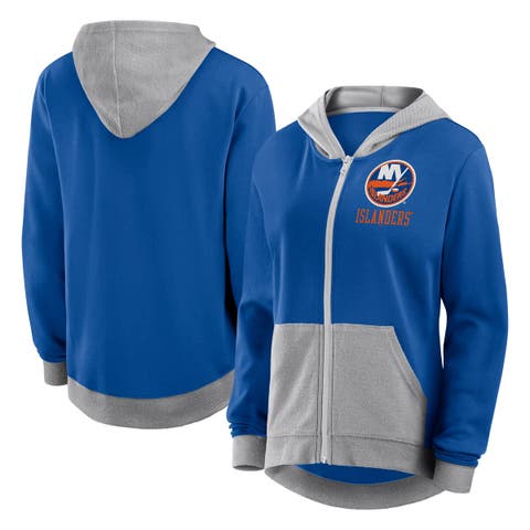 Women's Logo Athletic Royal New York Islanders Hit It French Terry Full-Zip Hoodie