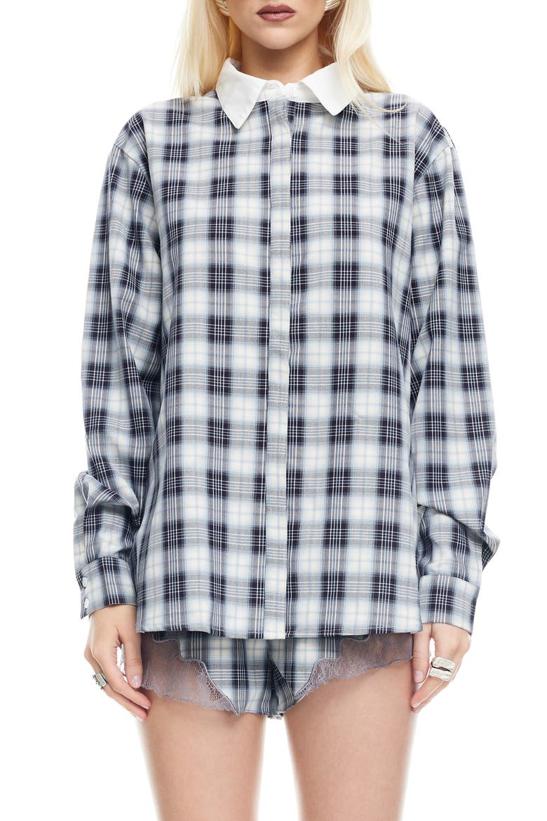 Vacanza Plaid Shirt, Main, color, NAVY PLAID