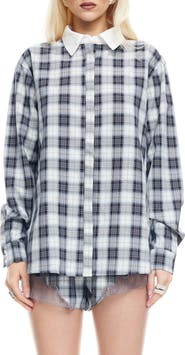 LIONESS Vacanza Plaid Shirt