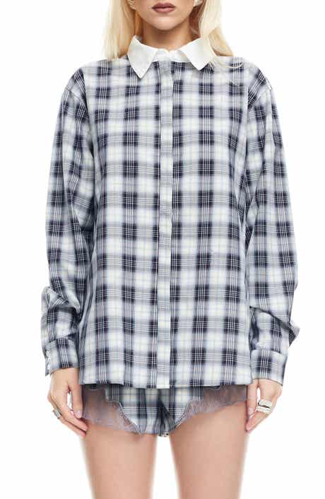 LIONESS Vacanza Plaid Shirt
