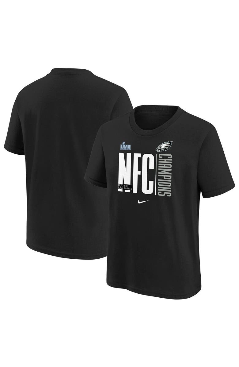 Nike Youth Nike Black Philadelphia Eagles 2022 NFC Champions Iconic T-Shirt, Main, color, 
