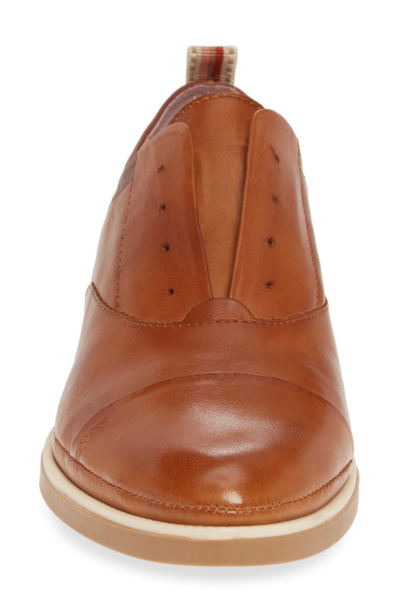Pyrgos Laceless Oxford, Alternate, color, BRANDY LEATHER