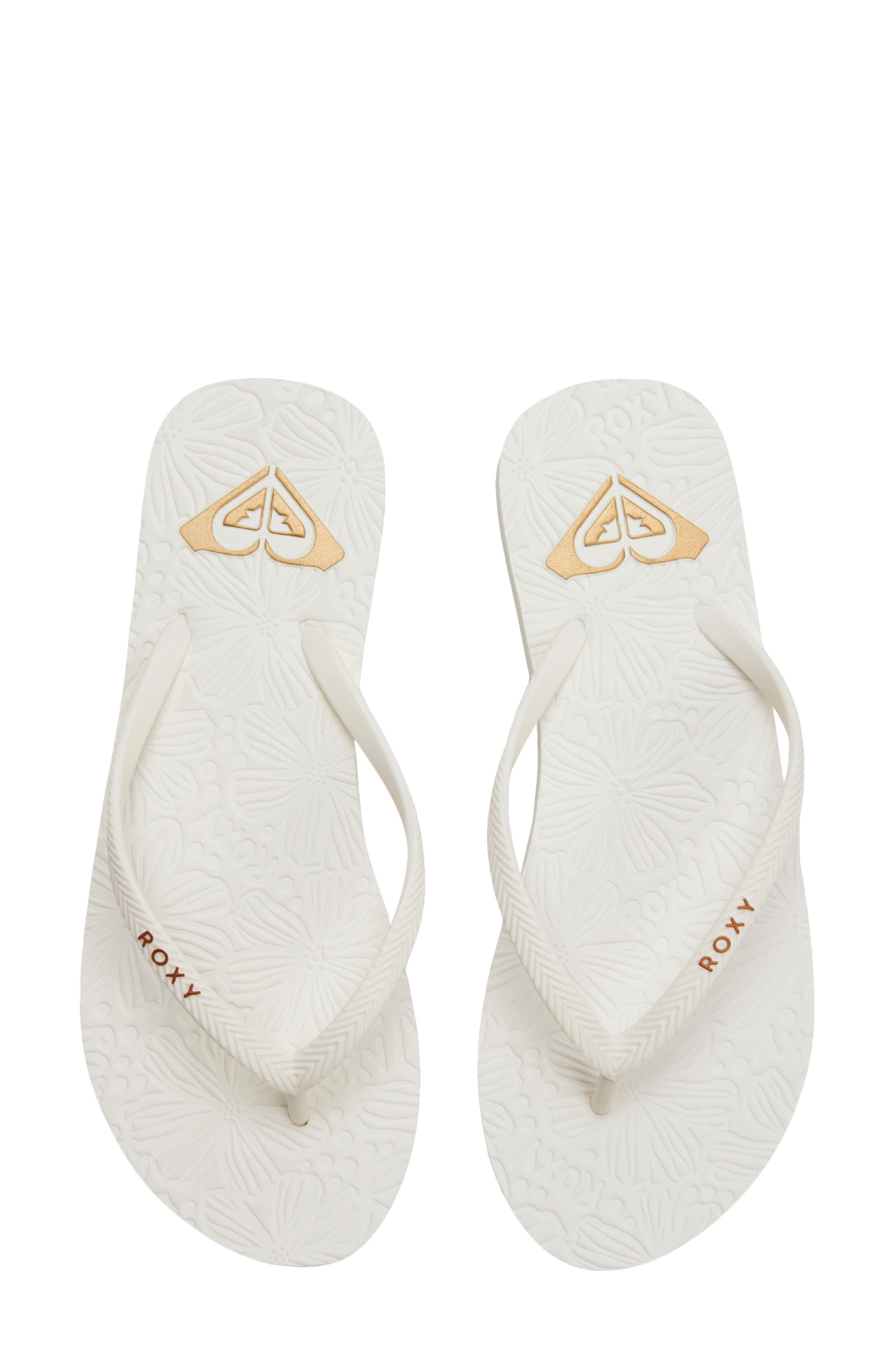 Roxy Antilles III Flip Flop, Alternate, color, Cream