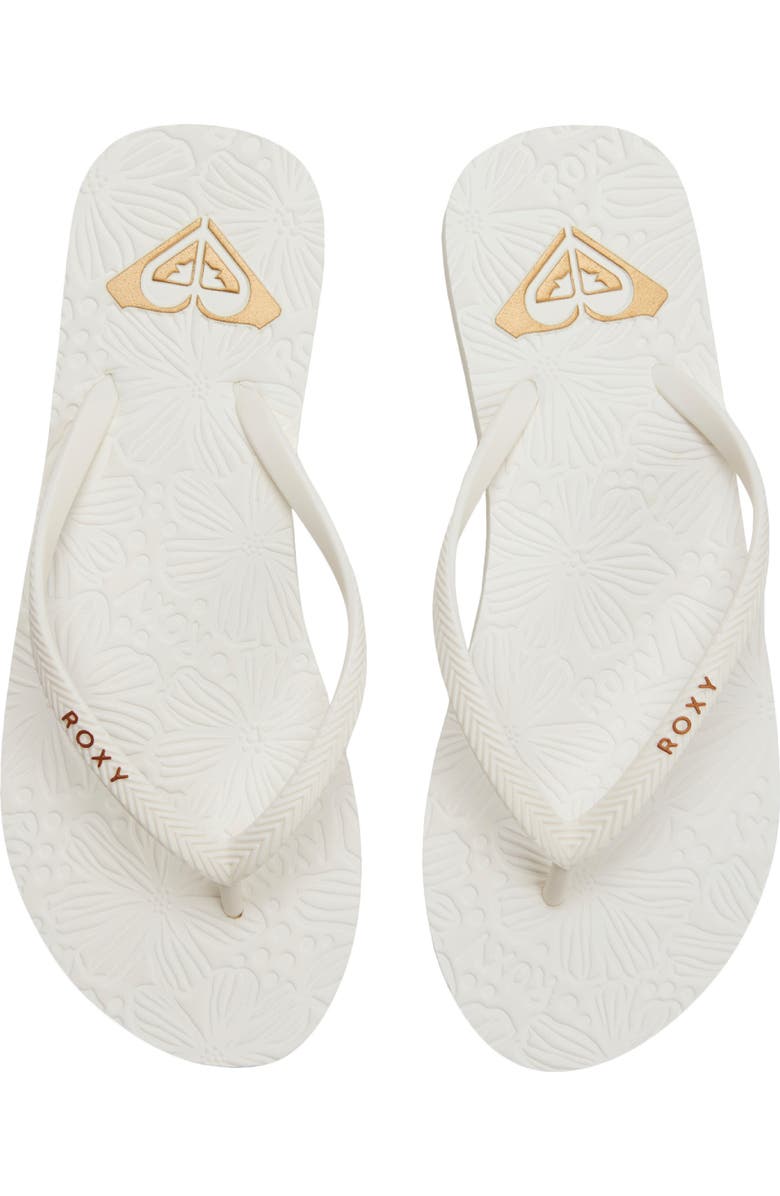 Roxy Antilles III Flip Flop, Alternate, color, Cream