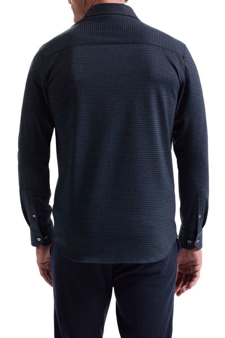 Knit Button-Up Shirt, Alternate, color, NAVY