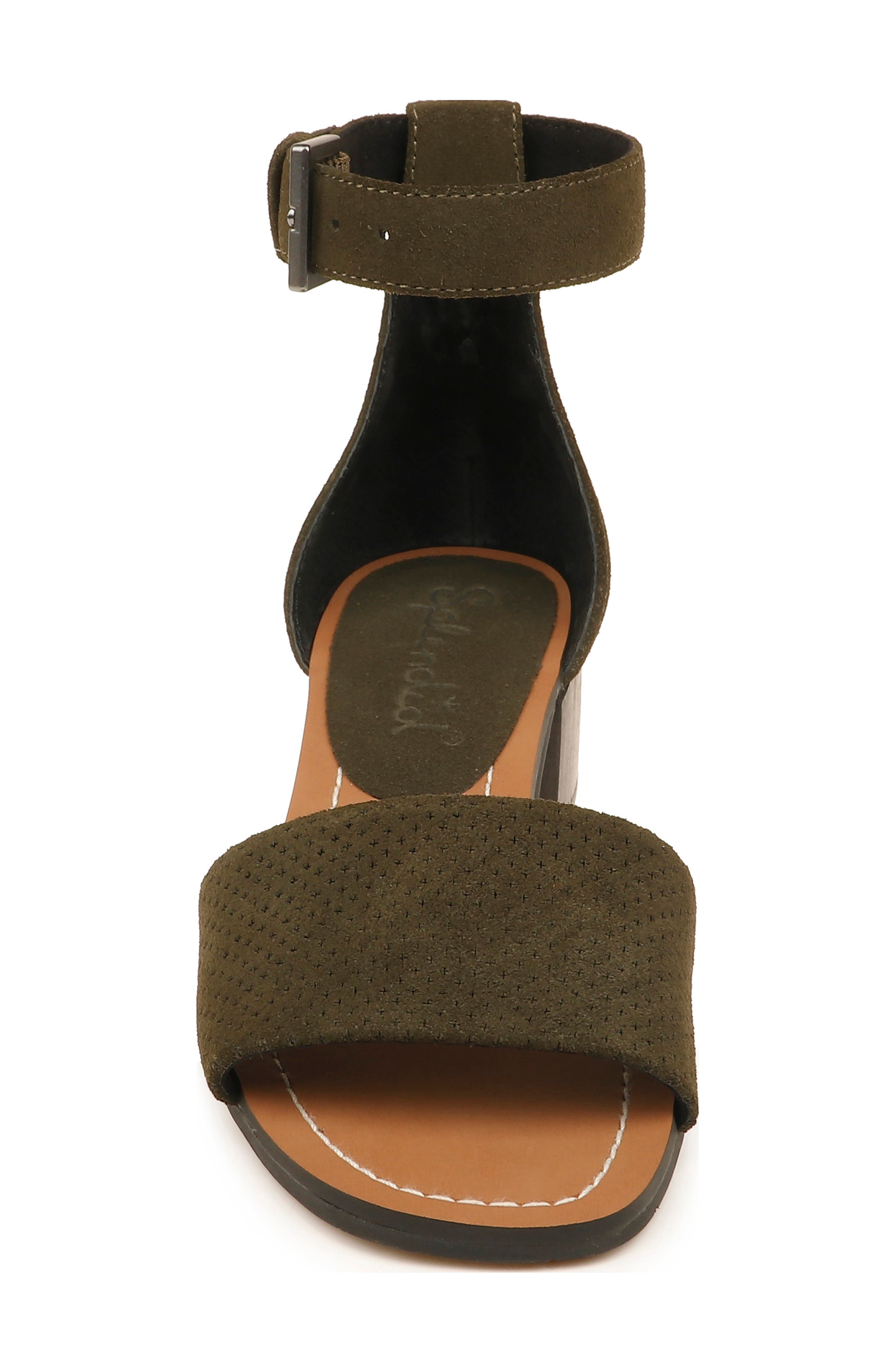 Lambert Ankle Strap Sandal, Alternate, color, FOREST GREEN SUEDE