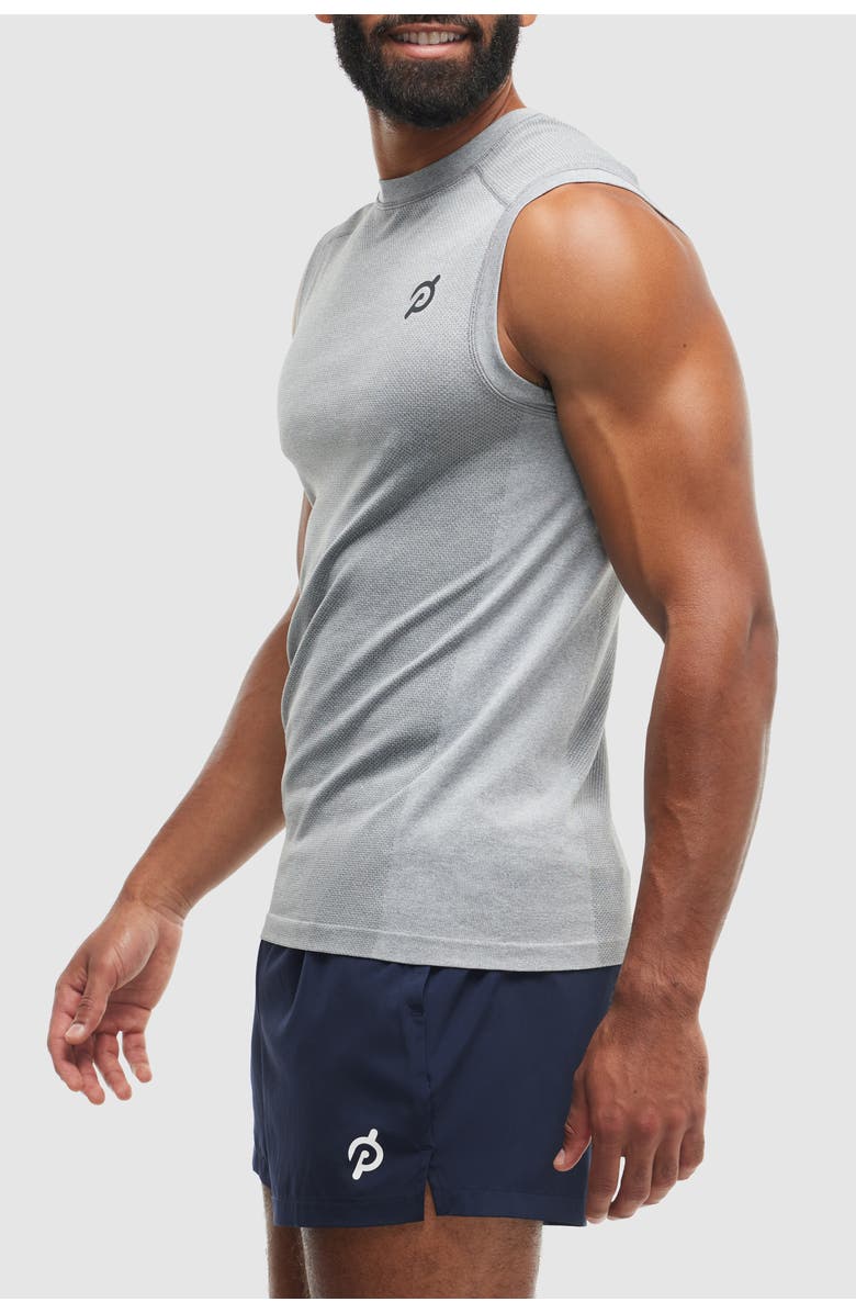 Peloton Seamless Muscle Tank, Alternate, color, Light Heather Grey