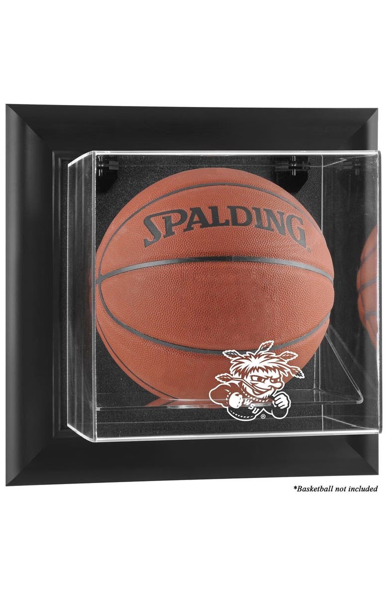 FANATICS AUTHENTIC Wichita State Shockers Black Framed Wall-Mountable Basketball Display Case, Main, color, 