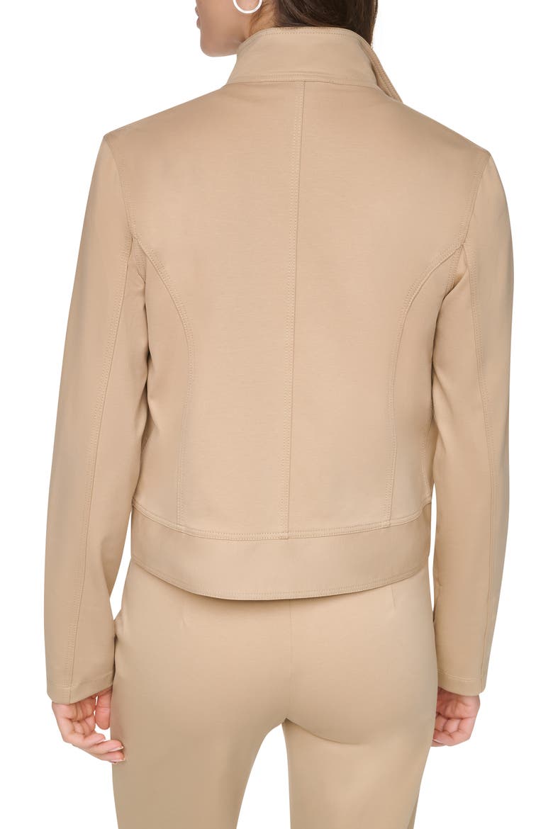 Soho Ponte Tech Jacket, Alternate, color, TRAVERTINE