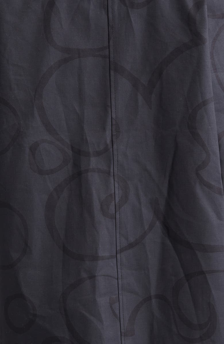 Marimekko Essee Keidas Water Resistant Floral Cotton Coat, Alternate, color, Black