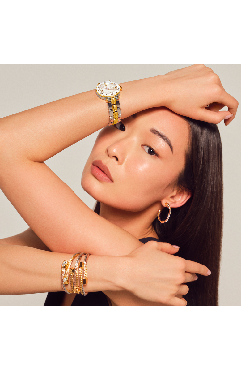 CHARRIOL Celtic Triquetra Bangle, Alternate, color, Tricolor