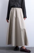Topshop Twill Midi Circle Skirt