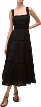 Veronica Beard Lucien Picot Trim Lace Inset Dress