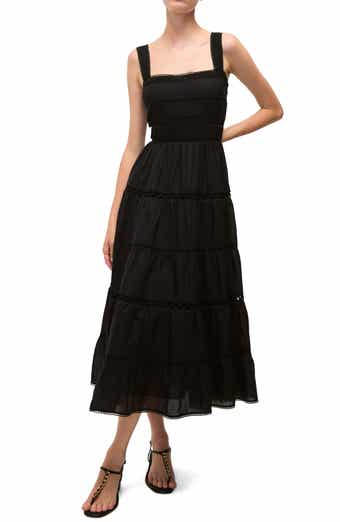 Veronica Beard Lucien Picot Trim Lace Inset Dress